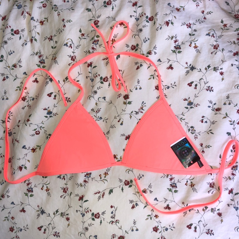 Jolyn Triangle Coral Beach Bikini Top